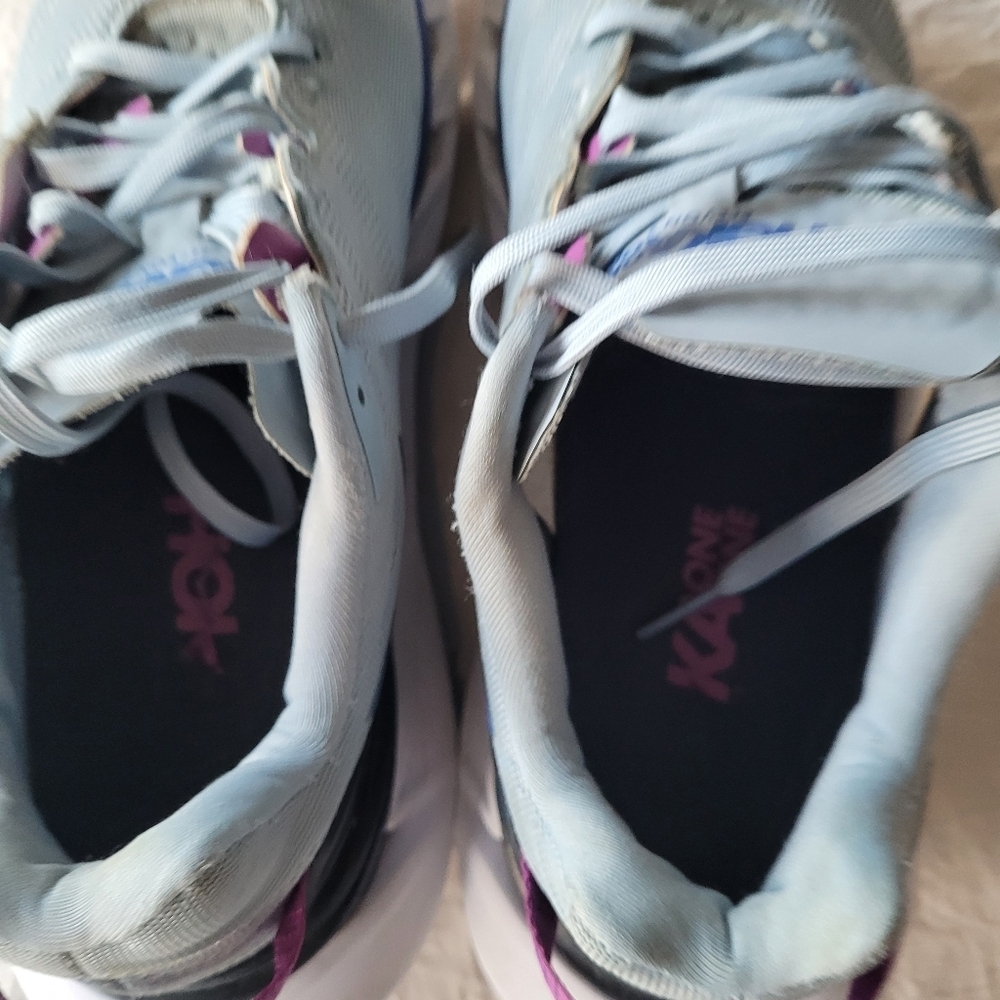 HOKA one one  Elevon 2Women's Gray and Purple Sneakers Size 9 - Picture 5 of 13